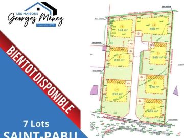 📣 PROCHAINEMENT à SAINT-PABU :

7 Lots
à 10 minutes à pied de la plage de Corn Ar Gazel
vue mer possible pour une construction à étage 
de 452m² à 668m² 
à...